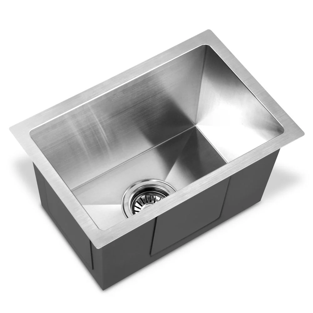 Cefito Kitchen Sink 45X30cm Stainless Steel Basin Single Bowl Silver - Nurns