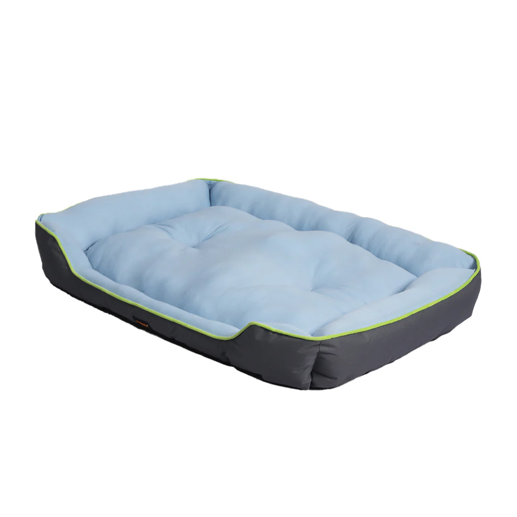 SMALL Dog Beds Pet Cooling Sofa Mat Bolster - Grey - Nurns