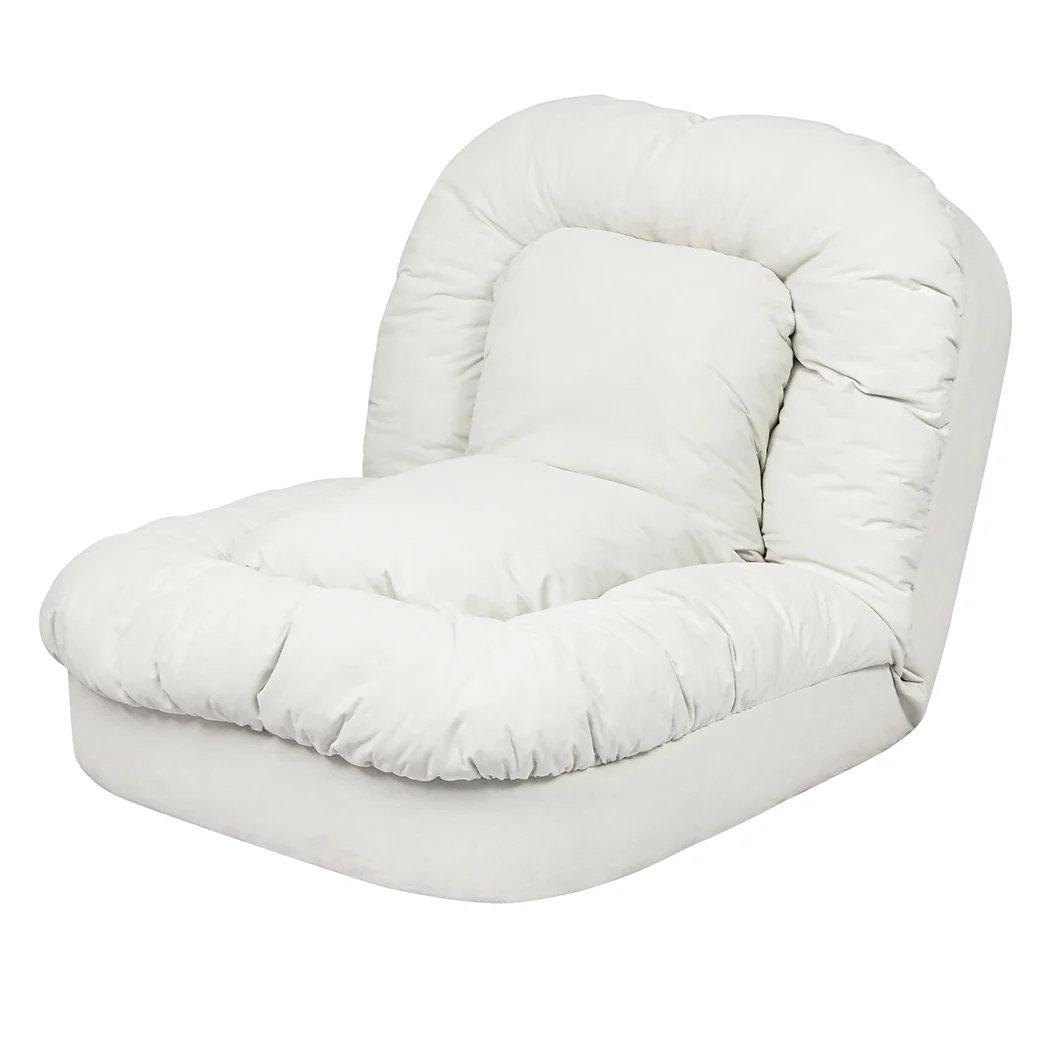 Mirabel Convertible Lounge Floor Sofa Bed - White - Nurns