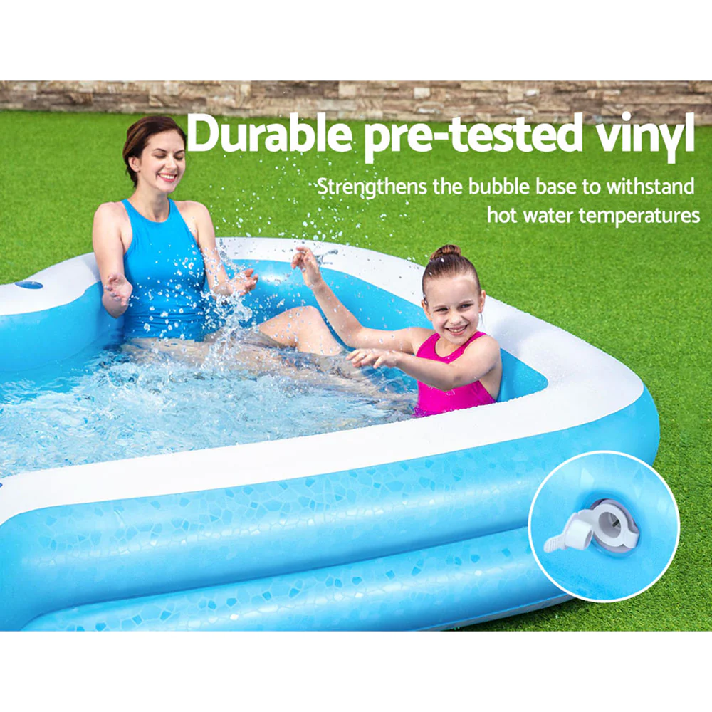 Bestway Kids Pool 305x274x46cm Inflatable Above Ground Swimming Pools 1207L - Nurns