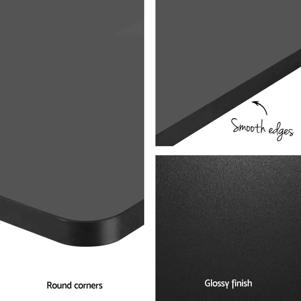 Artiss Standing Desk Top L-Shape Black 160cm - Nurns