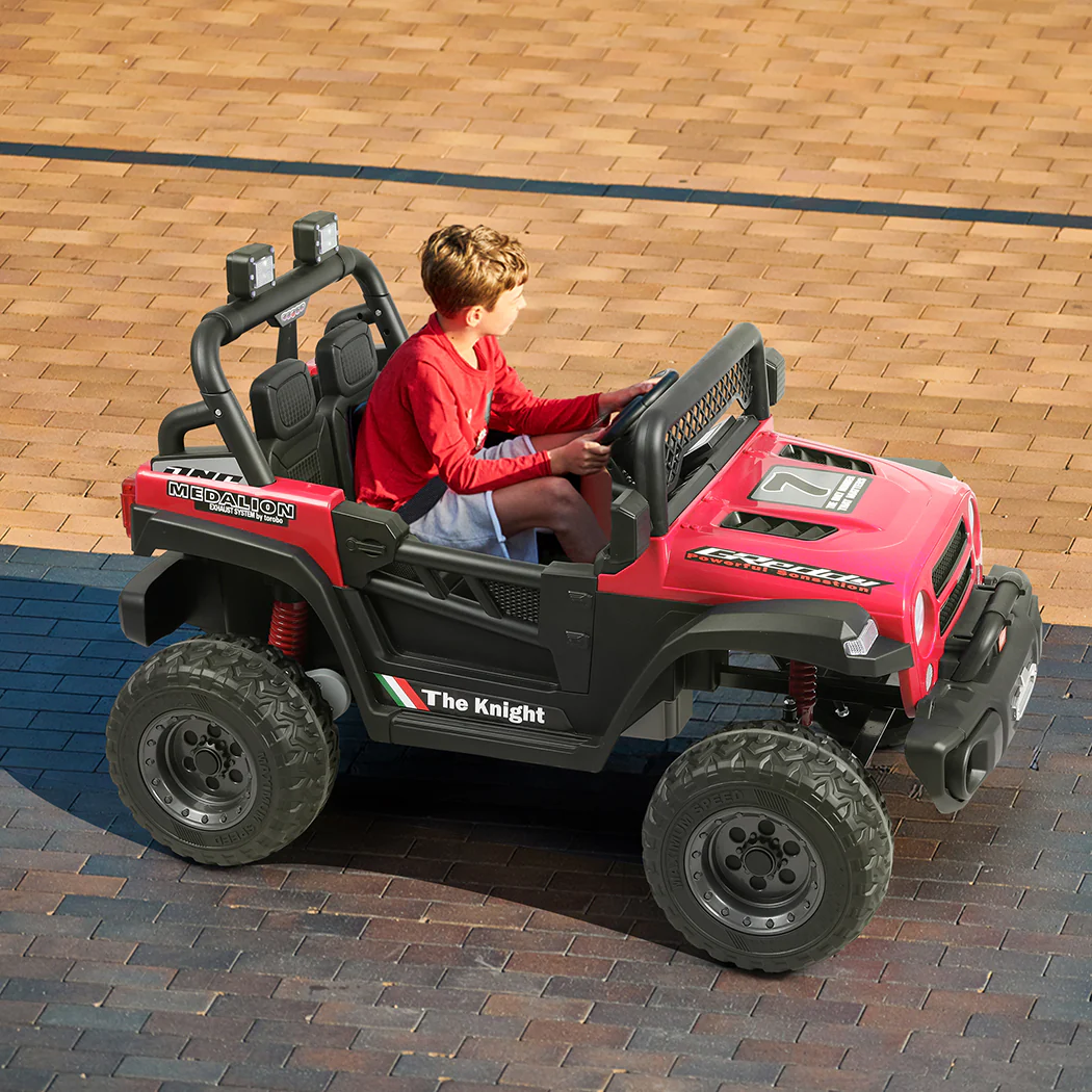 Kids Ride On Car Electric Jeep - Red - Nurns
