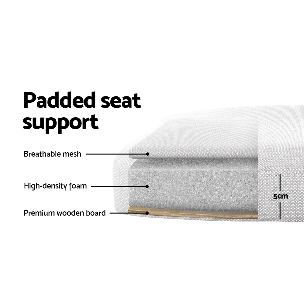 Artiss Mesh Office Chair Computer Gaming Desk Chairs Work Study Mid Back Grey - Nurns