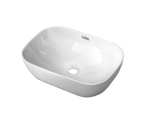 Ceramic Bathroom Basin Sink Vanity Above Counter Basins White Hand Wash - Nurns