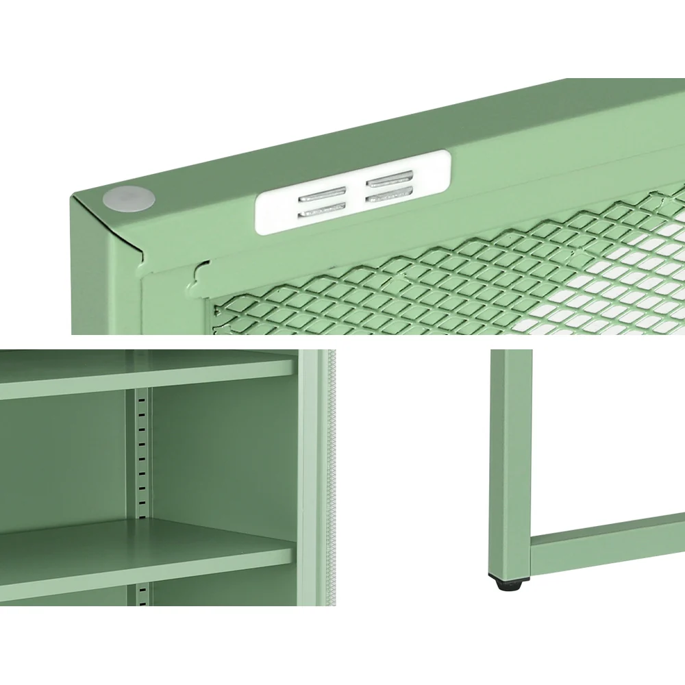 Kellen Metal Buffet Sideboard Cabinet - Green - Nurns