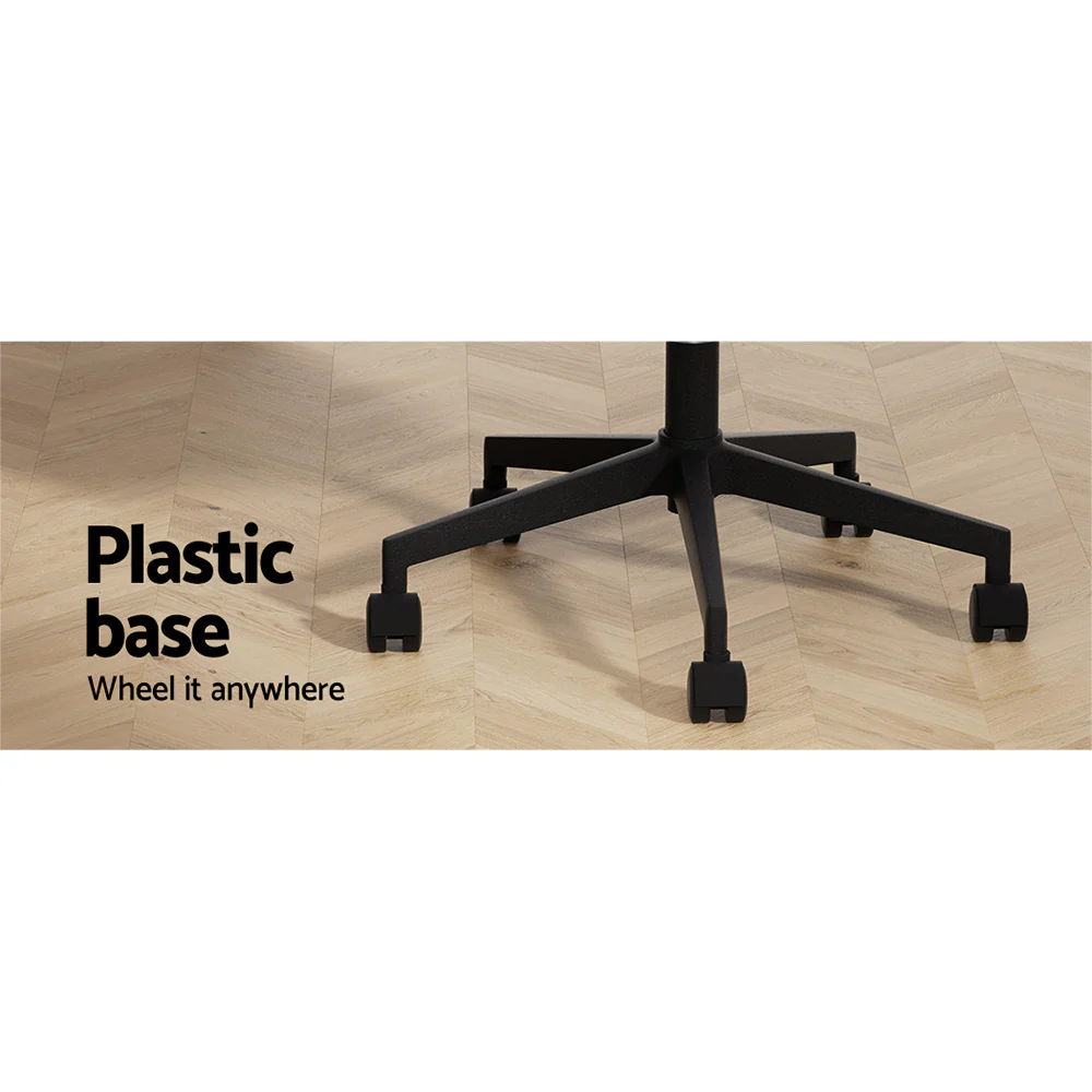 Artiss Mesh Office Chair Computer Gaming Desk Chairs Work Study Mid Back Black - Nurns