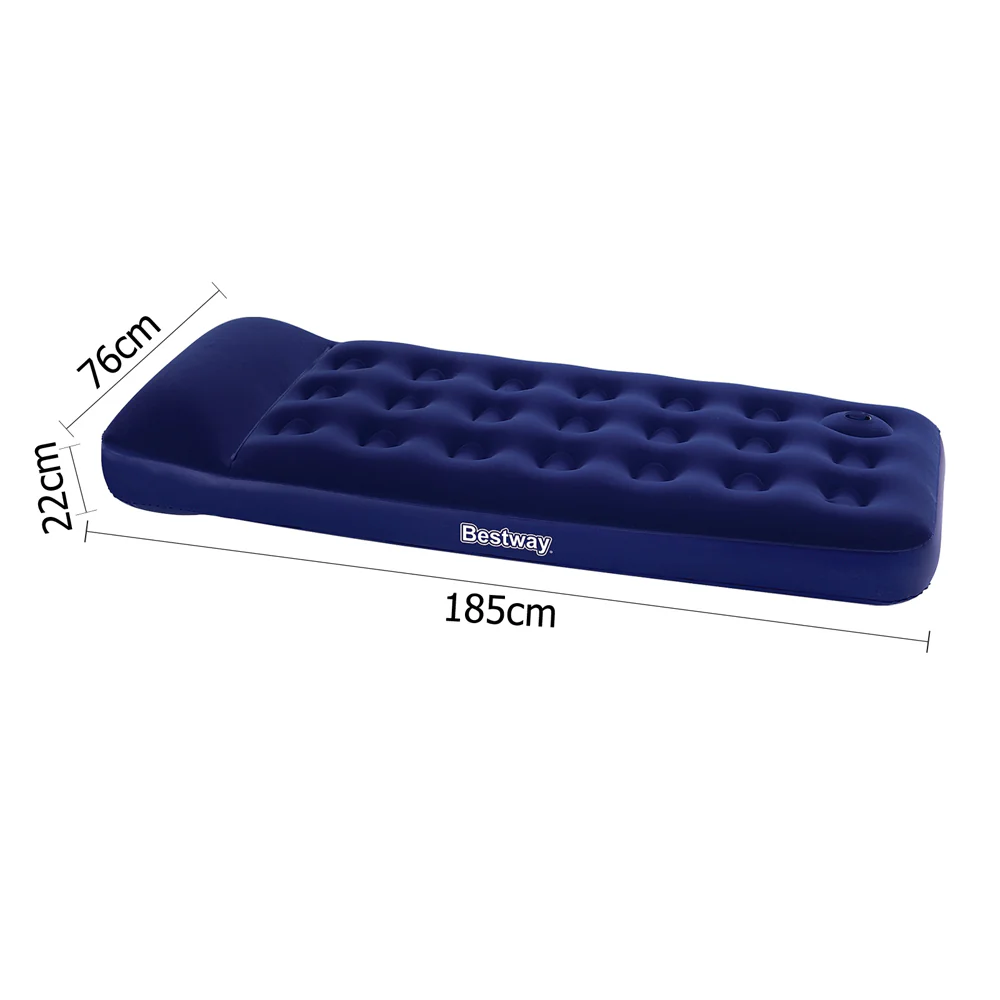 Factory Buys Inflatable Air Mattress - Navy Single - Nurns