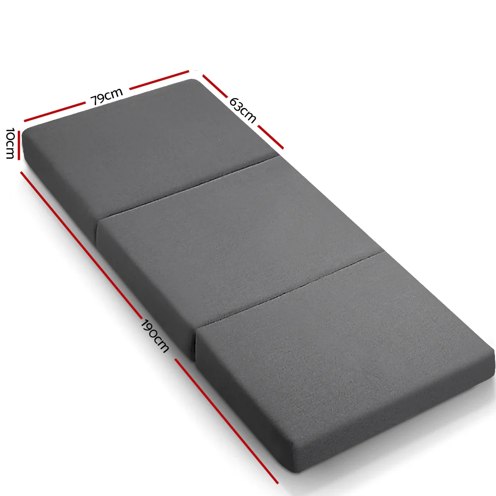 Natalie 10cm Folding Foam Portable Mattress - Single - Nurns