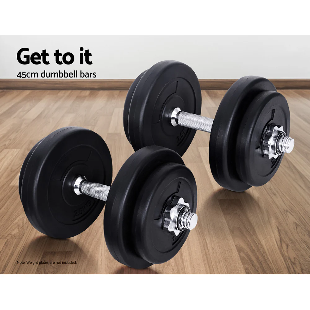 Everfit 45cm Dumbbell Bar Gym Home Exercise 150kg Capacity - Nurns