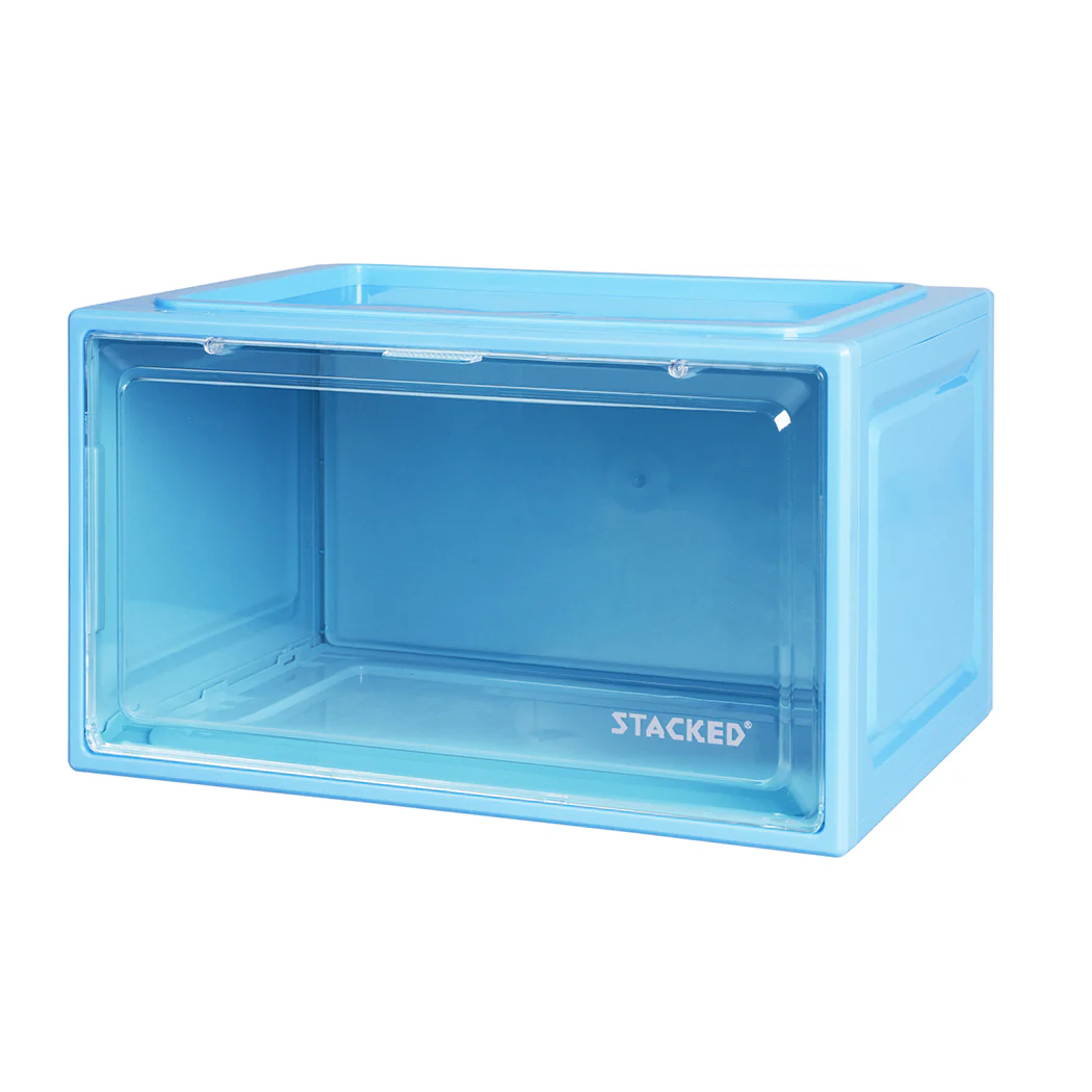 Stacked Sneaker Display Case Shoe Storage Blue - Nurns