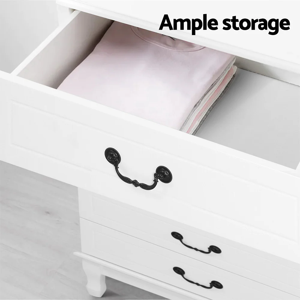 Artiss 6 Chest of Drawers - White - Nurns