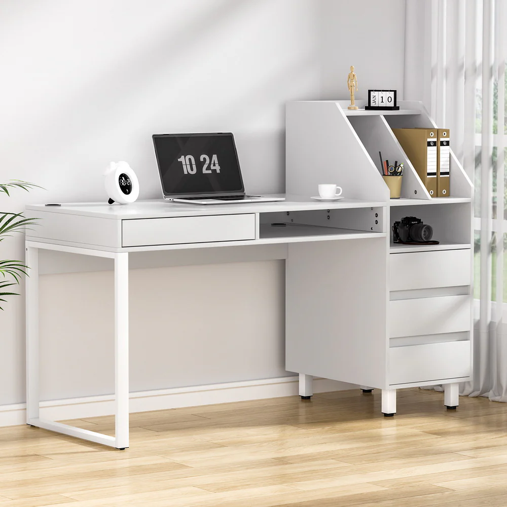 Artiss Computer Desk Office Study Desks Table Drawer Bookshelf - Nurns