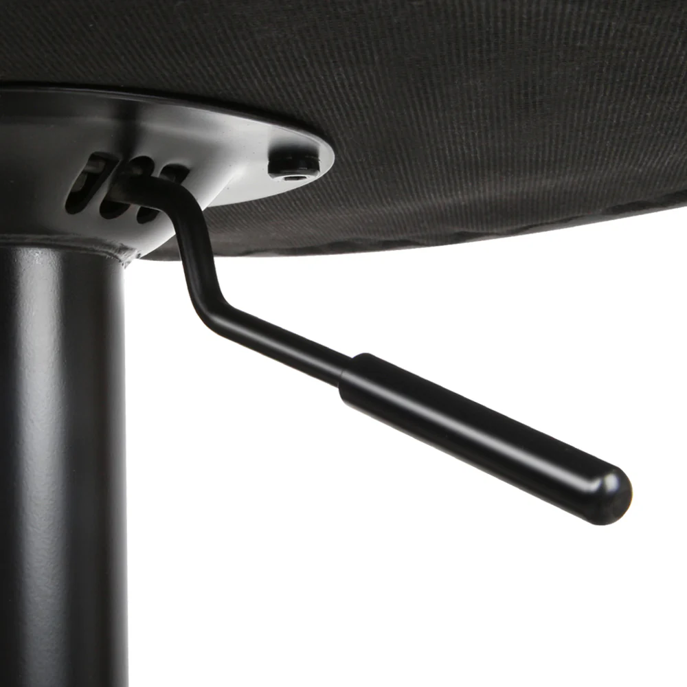 Set of 2 Beatrice PU Leather Gas Lift Bar Stools - Black - Nurns