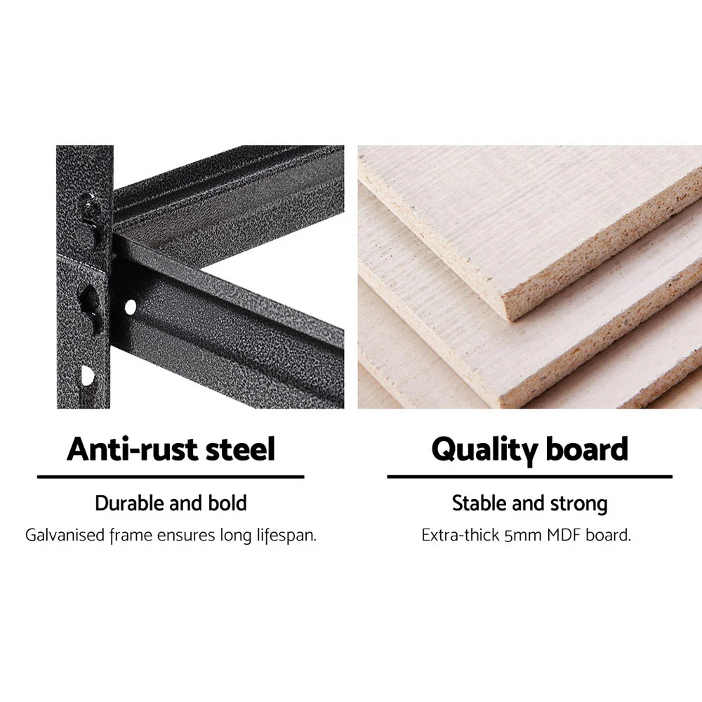 Giantz 2x1.5M Steel Warehouse Racking Rack Shelving Storage Garage Shelves Shelf - Nurns