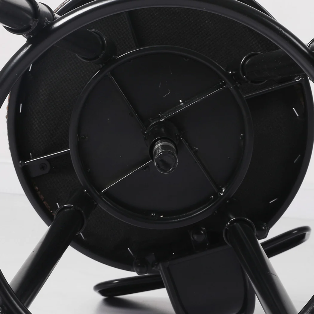 Set of 2 Chambery Industrial Bar Stools Kitchen Stool PU Leather Barstools Chairs - Black & Brown - Nurns