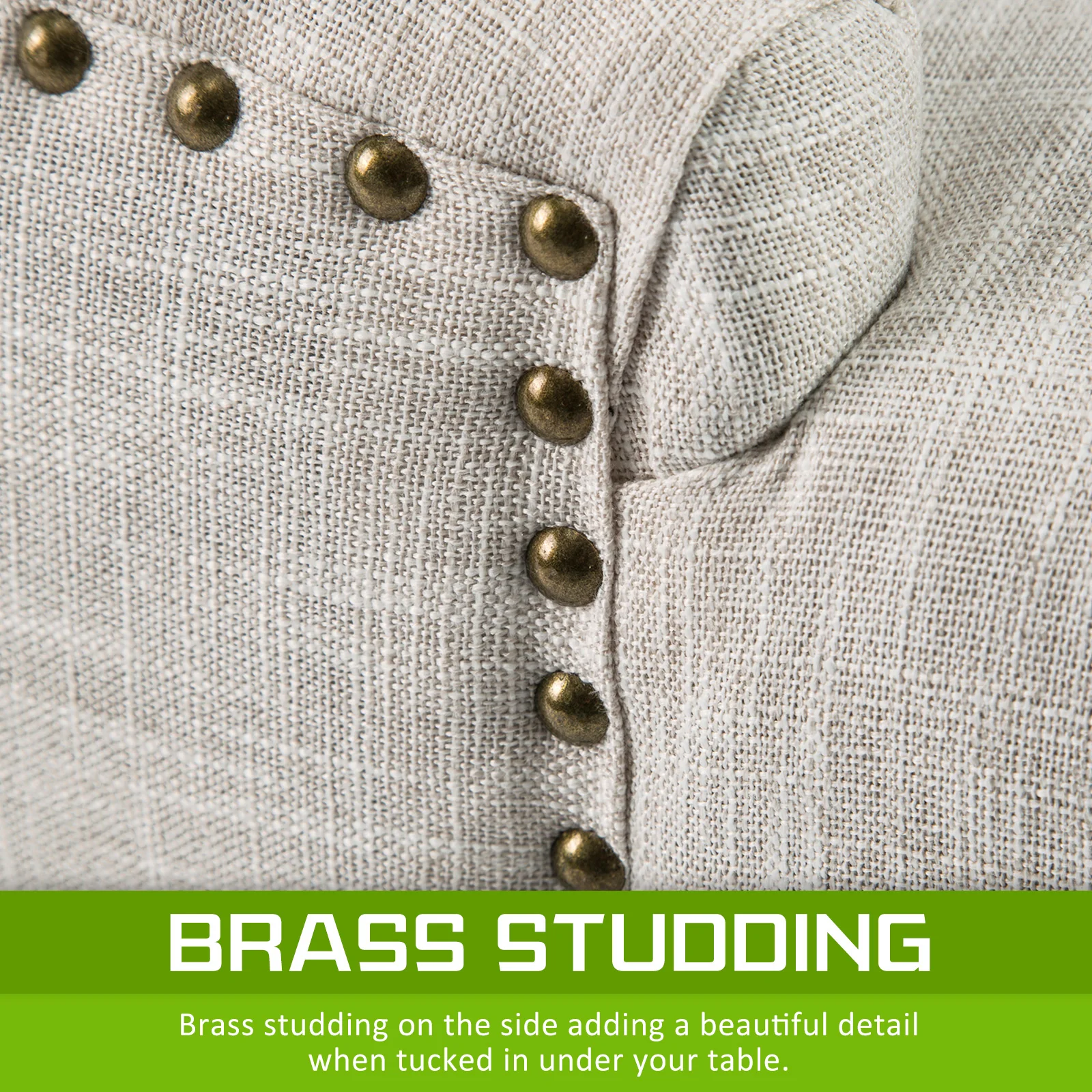 Sybil Set of 4 French Provincial Dining Chair Oak Leg - Cream - Nurns