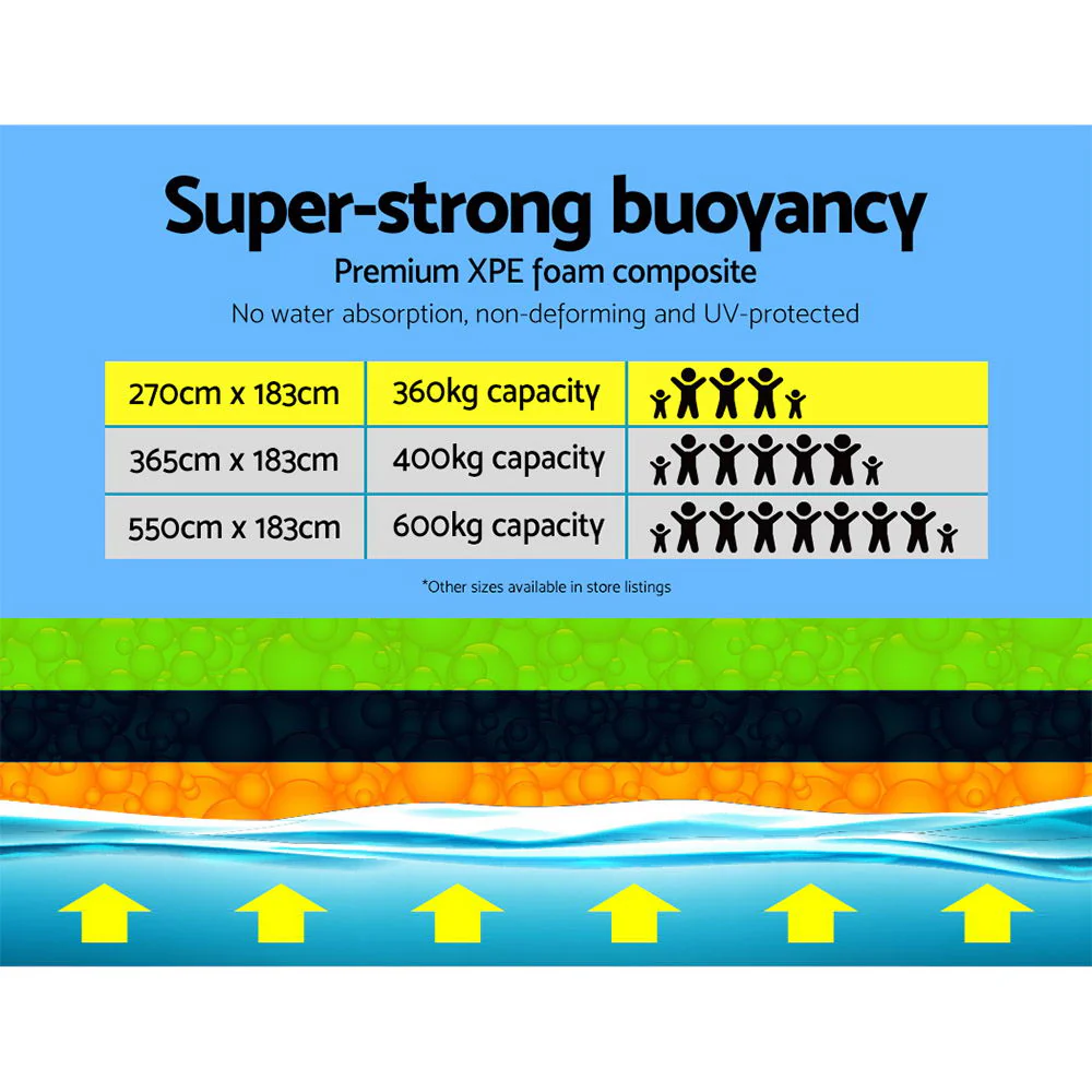 Floating Mat Water Slide Park Stand Up Paddle Pool Sea 270cm - Nurns