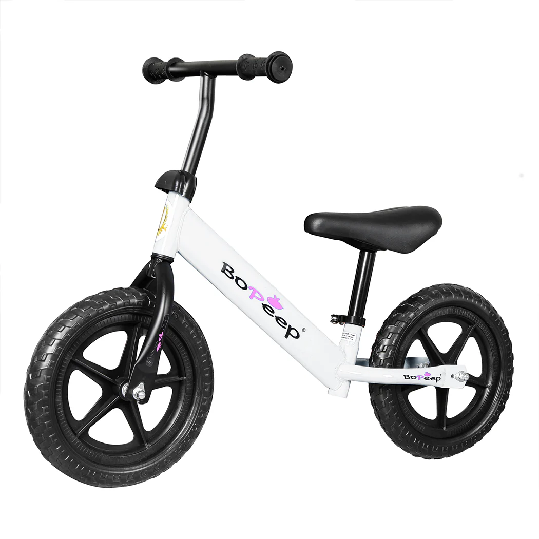 Kids Balance Bike Ride On Toys Push Bicycle Children Outdoor Toddler Safe - White - Nurns