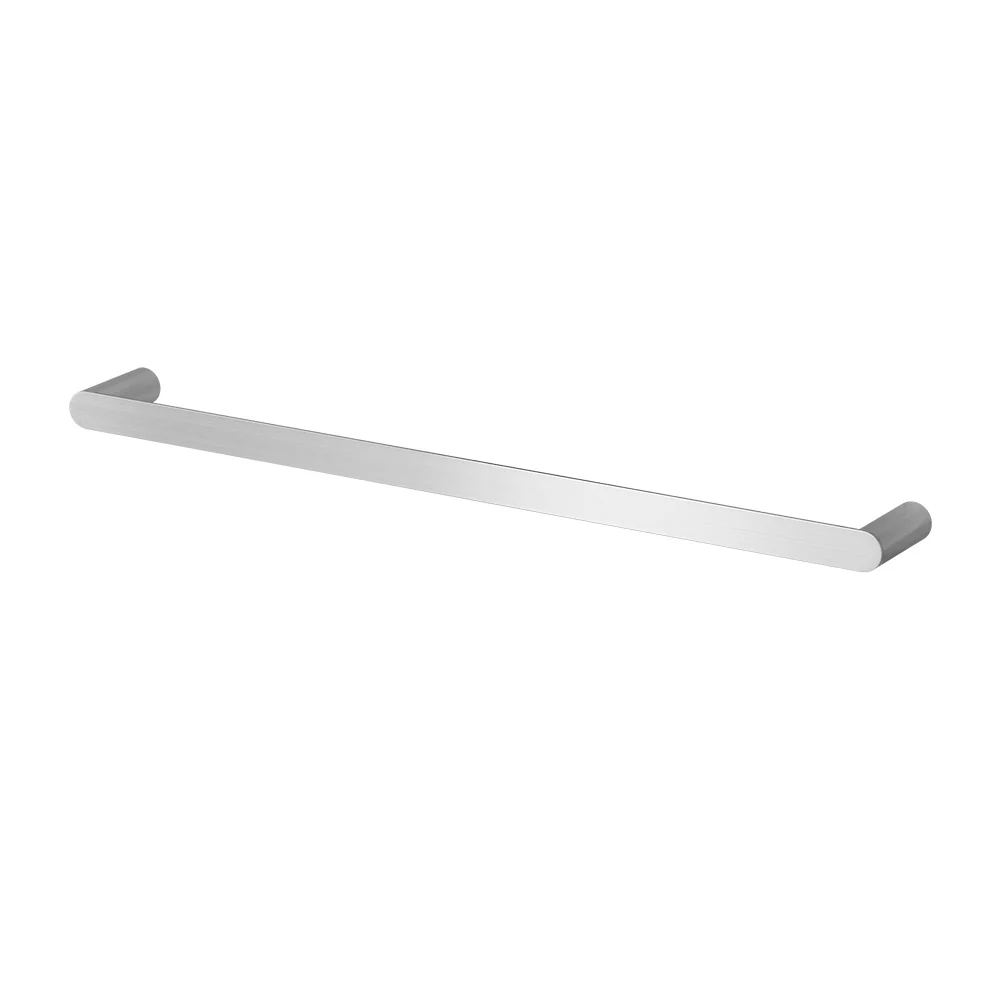 Towel Rail Rack Holder Single 600mm Wall Mounted Stainless Steel - Silver - Nurns