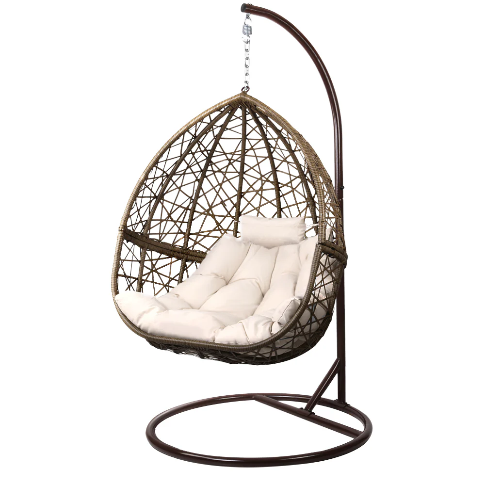 Cordi Egg Swing Chair Outdoor Hanging - Latte - Nurns