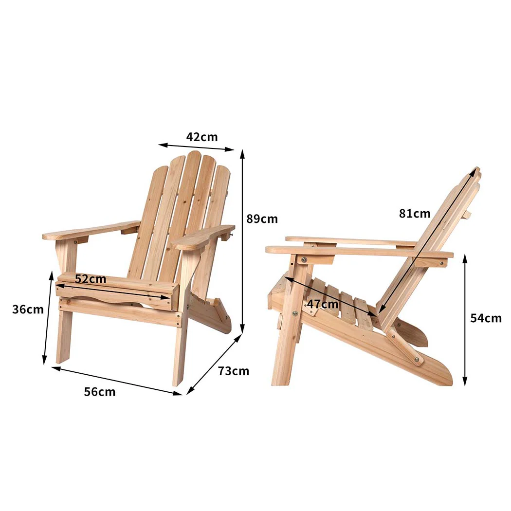 Adirondack Levede Chair Outdoor Furniture Natural - Nurns