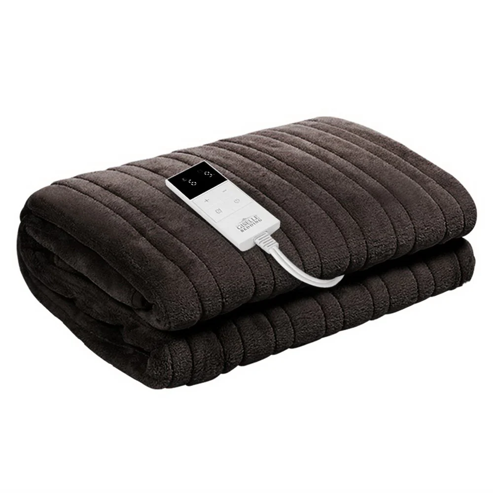 Watson Electric Throw Soft Blanket - Chocolate - Nurns