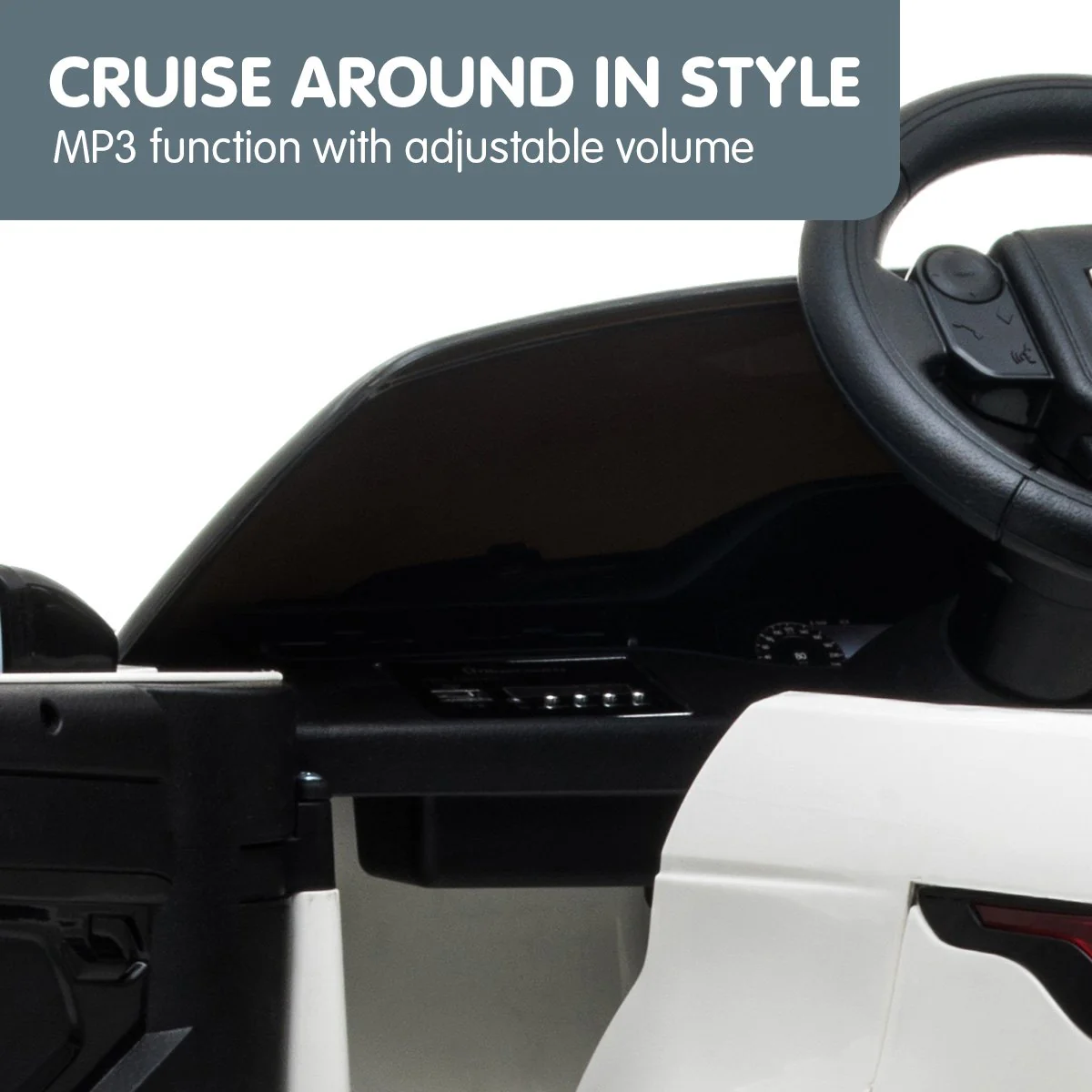 Land Rover Licensed Kids Electric Ride On Car Remote Control - White - Nurns