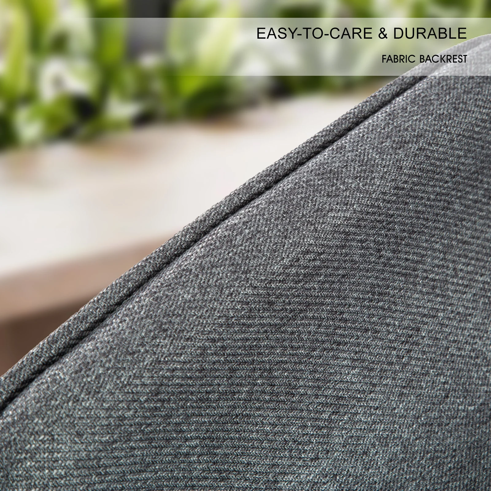 Set of 2 Birmingham Wooden Bar Stool Dining Chair Fabric - Grey - Nurns