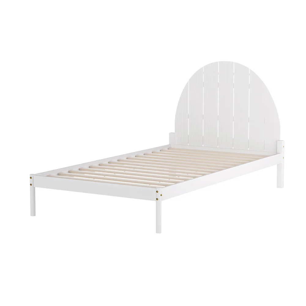 Danice Bed Frame Wooden - White King Single - Nurns