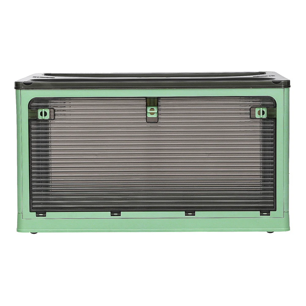 Artiss Storage Box Container Foldable Stackable 5 Sides Open Transparent 140L - Nurns