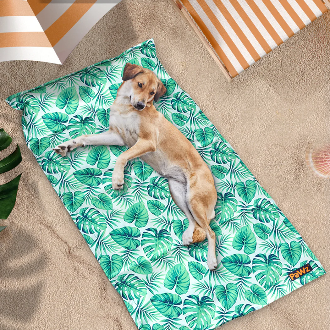 LARGE Dog Beds Pet Cooling Mat Gel Non-Toxic - Green - Nurns