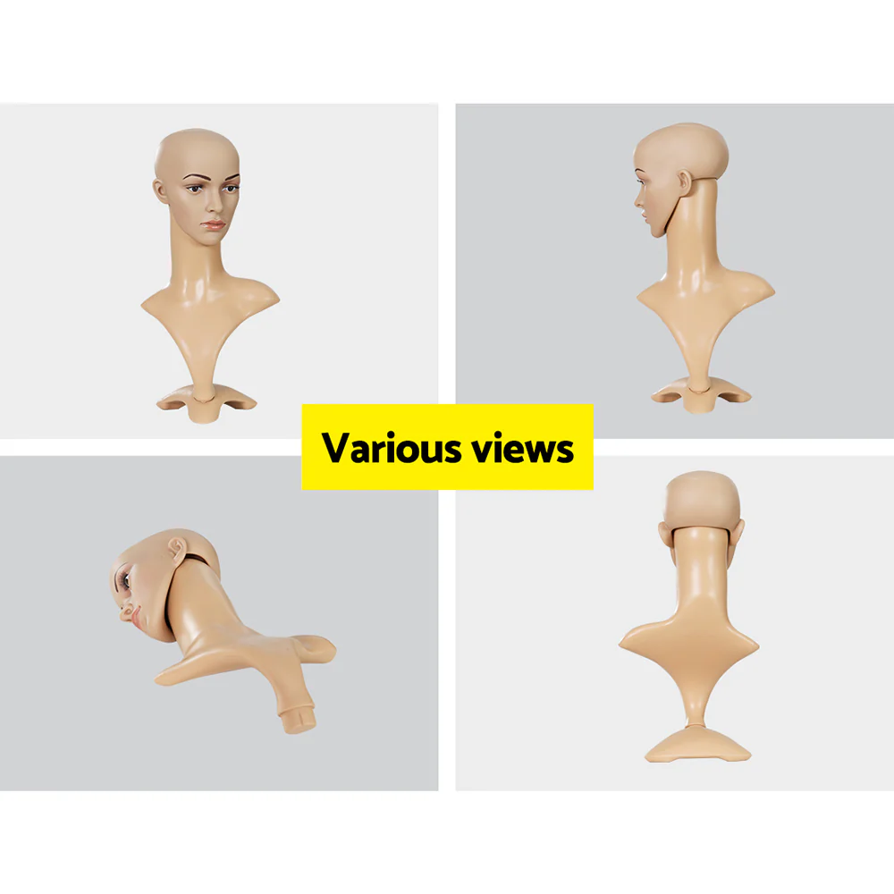 Female Mannequin Head Dummy Model Display Stand - Nurns