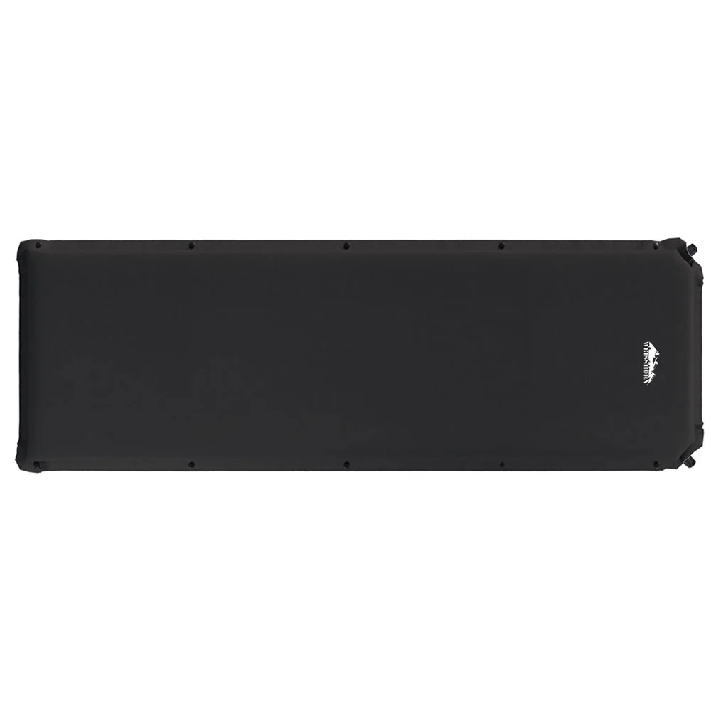 Self-Inflating Mattress Camping Sleeping Mat Air Bed Pad Single Black - Nurns