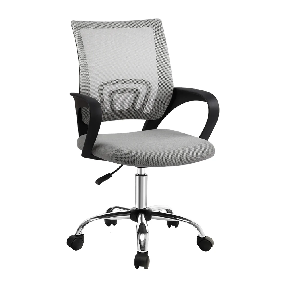 Artiss Mesh Office Chair Mid Back Grey - Nurns