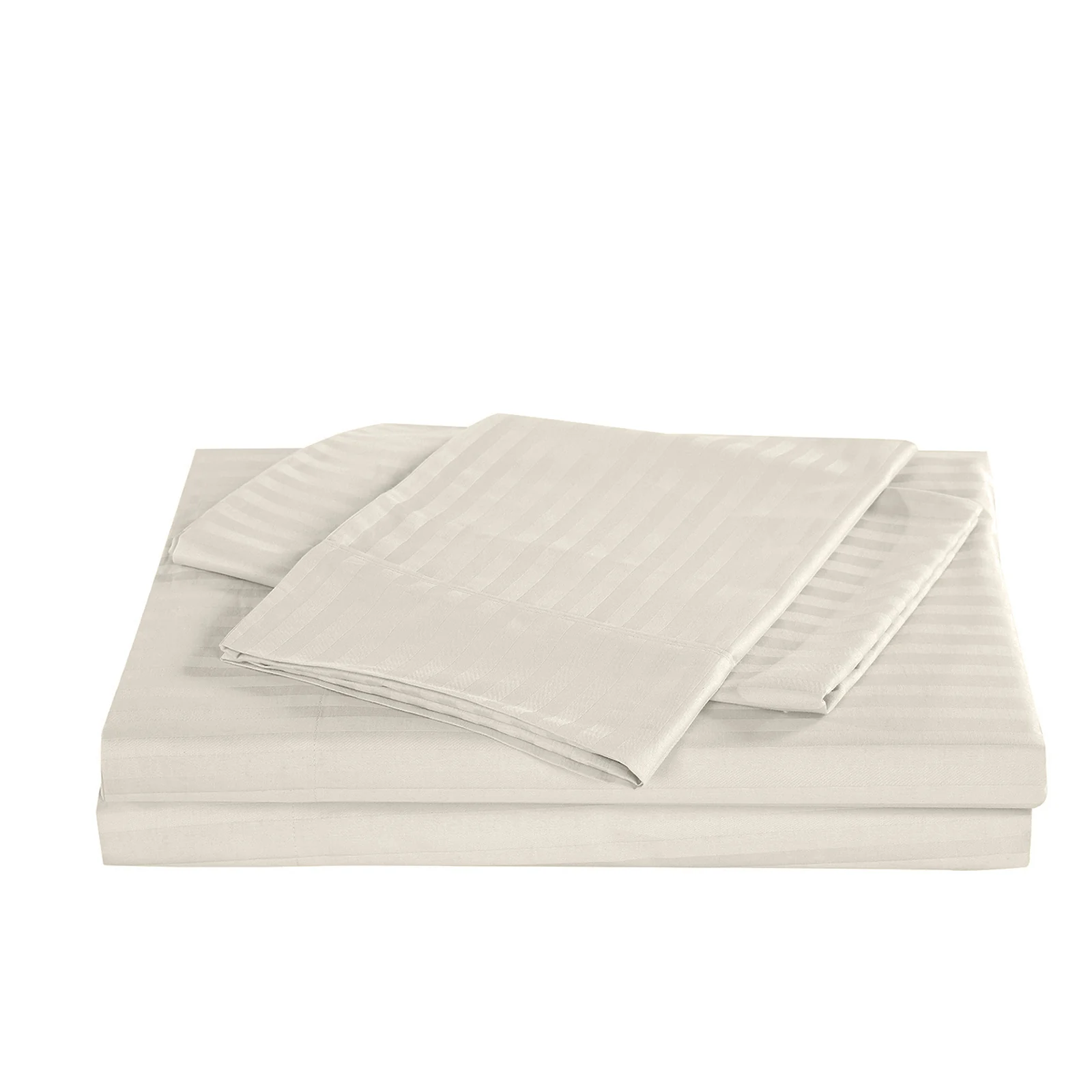 Queen Kensington 1200TC Cotton Sheet Set Stripe - Sand - Nurns