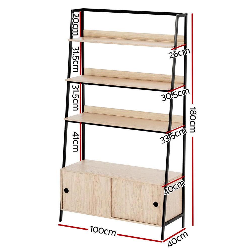 Artiss Bookshelf 5 Tier Cube Cabinet Mira Oak - Nurns