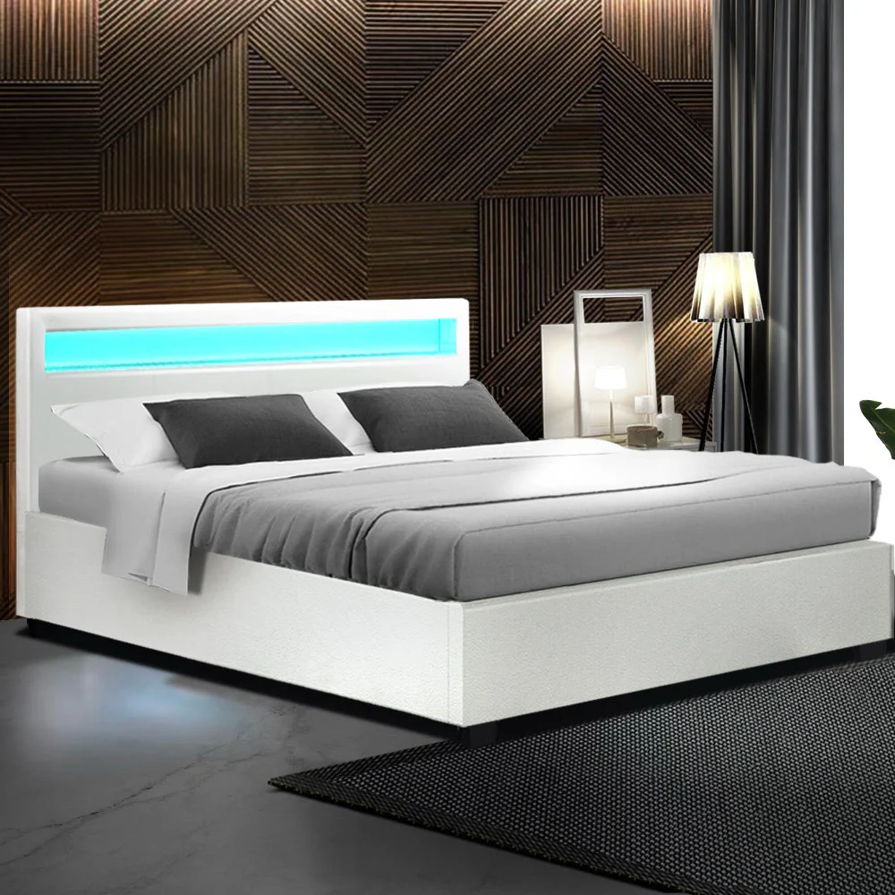 Mars Bed & Mattress Package with 34cm Mattress - White Queen - Nurns