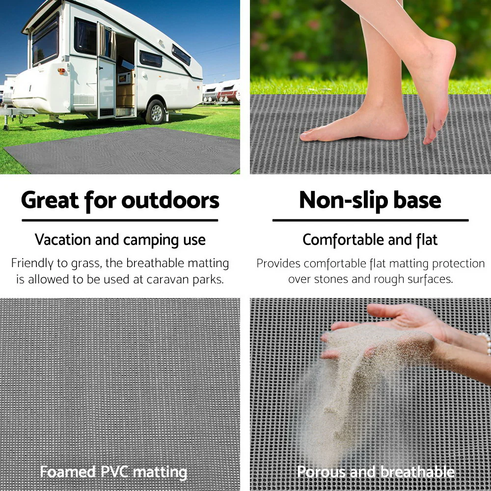 7M X 2.5M Annex Matting Floor Mats Mesh Caravan Camping Annexe - Nurns
