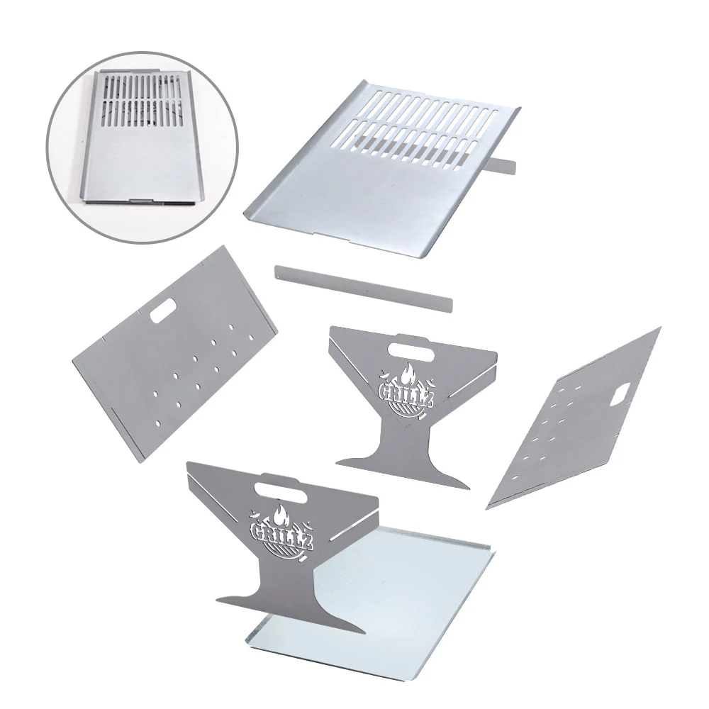 Fire Pit BBQ Outdoor Camping Portable Patio Heater Folding Packed Steel - Nurns