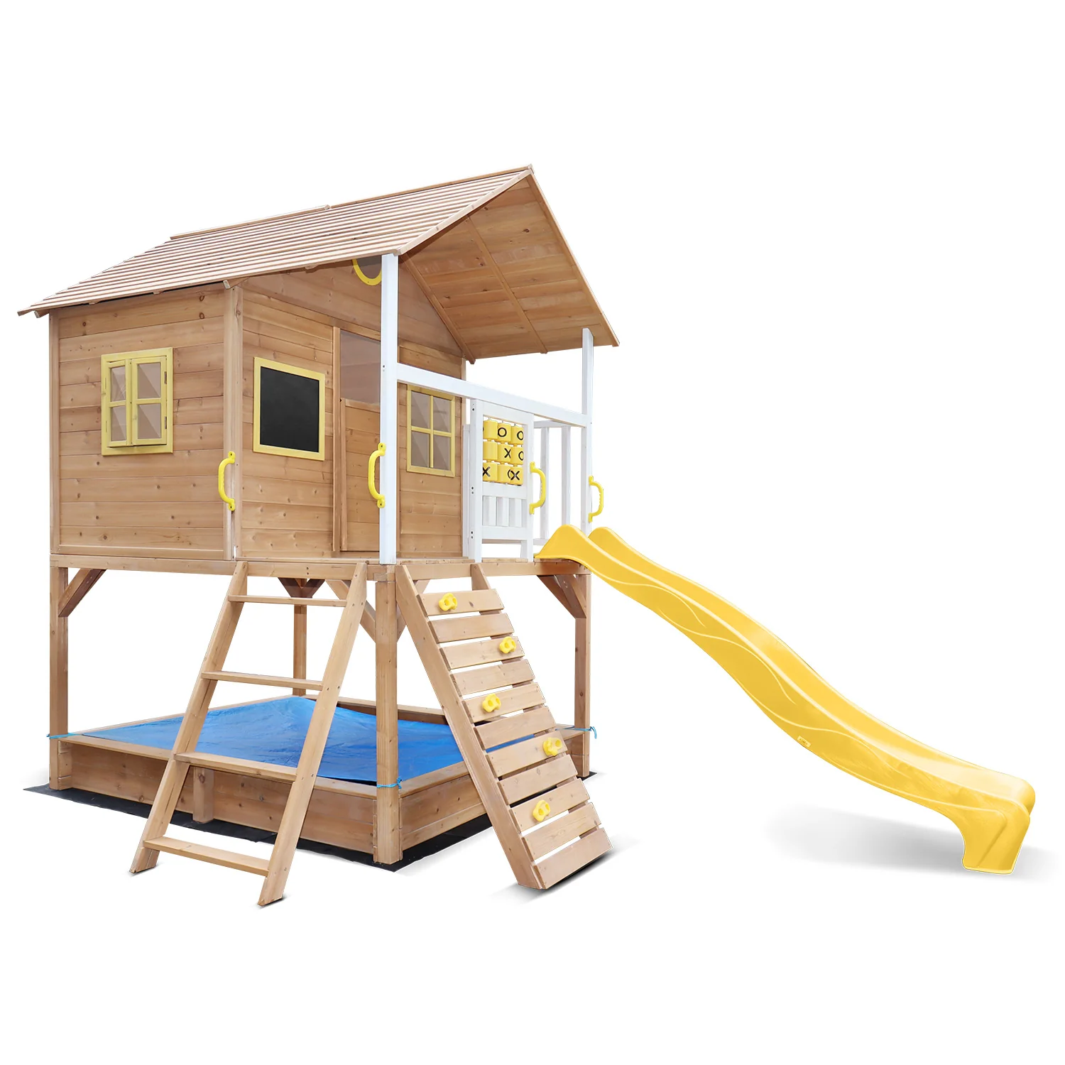 Kids Warrigal Cubby House - Yellow Slide - Nurns