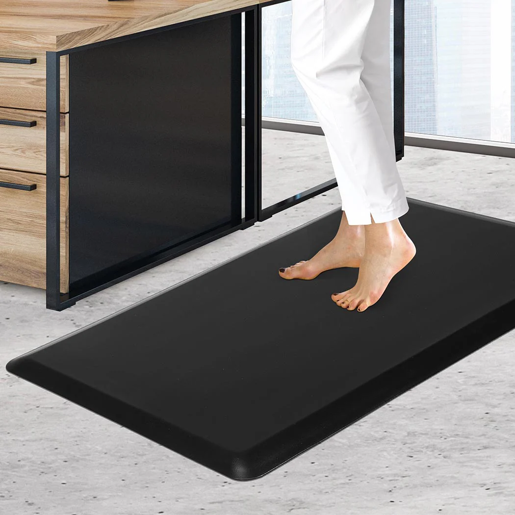 Hassan 50x80 Anti-Fatigue Standing Mat Desk Rug Kitchen Home Office Foam - Black - Nurns