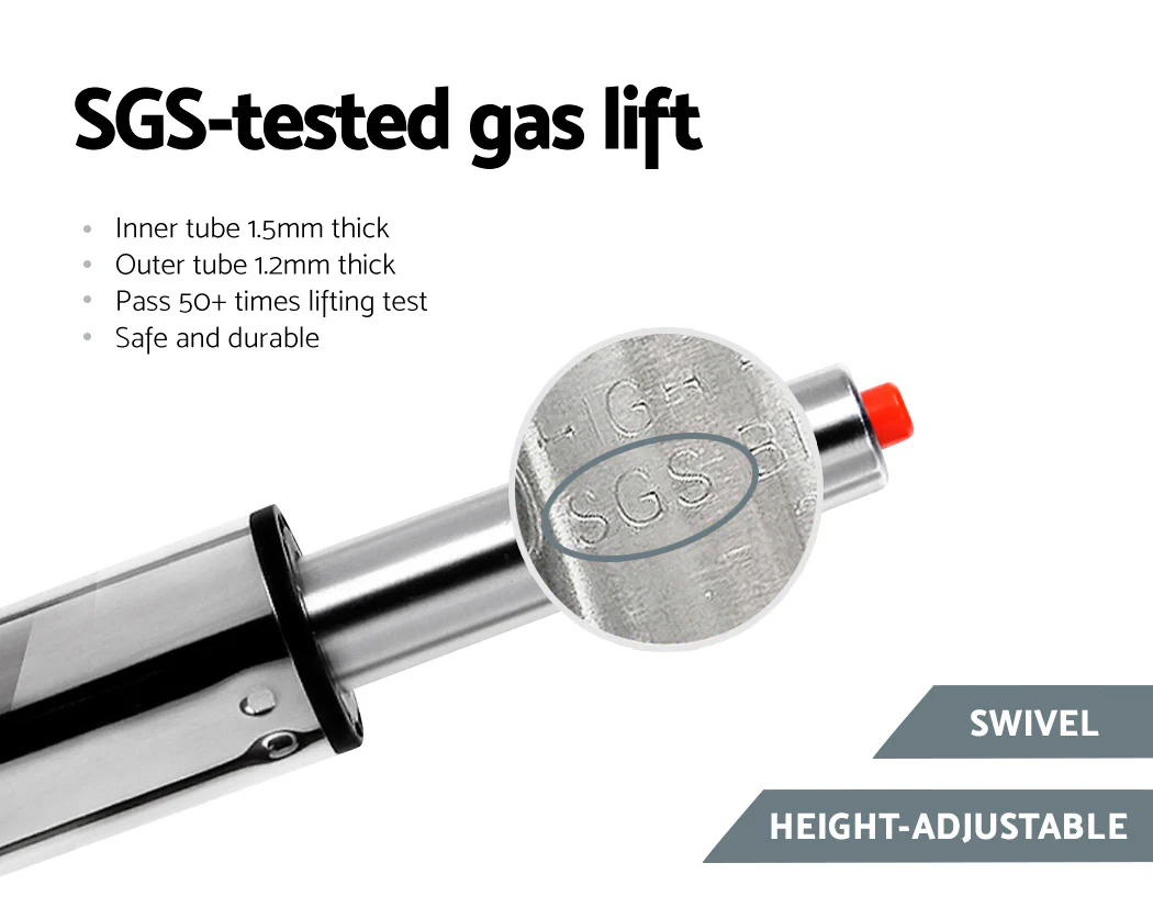 Set of 2 Exeter Kitchen Bar Stools - Black & Chrome - Nurns