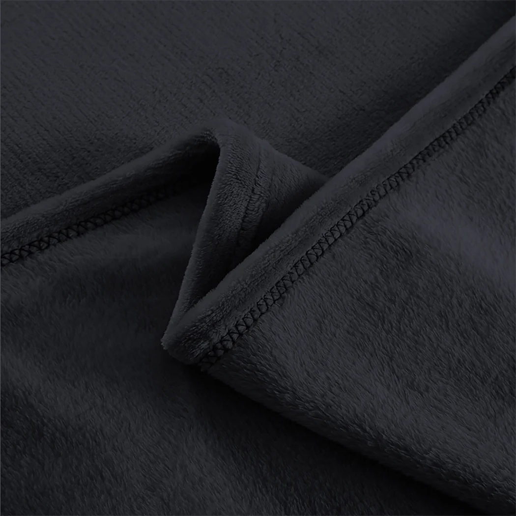 Waylon Throw Ultra-Soft Blanket 320gsm 220x160cm Warm - Dark Grey - Nurns
