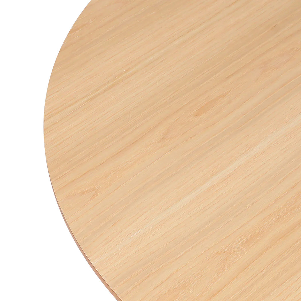 Dining Table Round Rubberwood Base 100cm - Natural - Nurns
