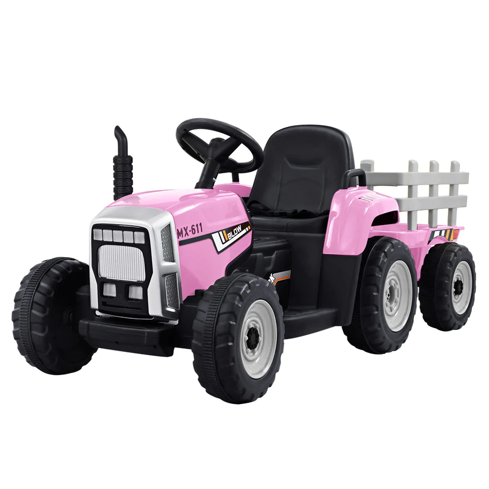 Kids Electric Ride On Car Tractor Toy Cars 12V - Pink - Nurns