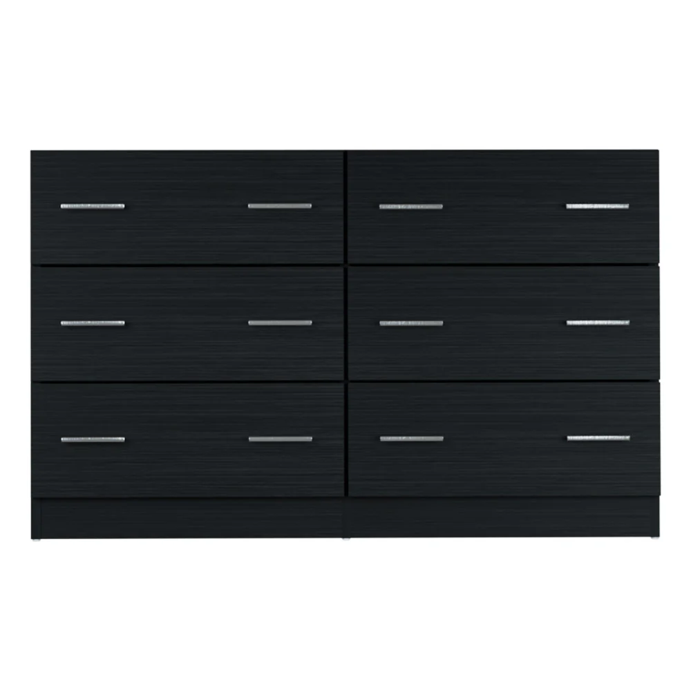 Artiss 6 Chest of Drawers - Black - Nurns