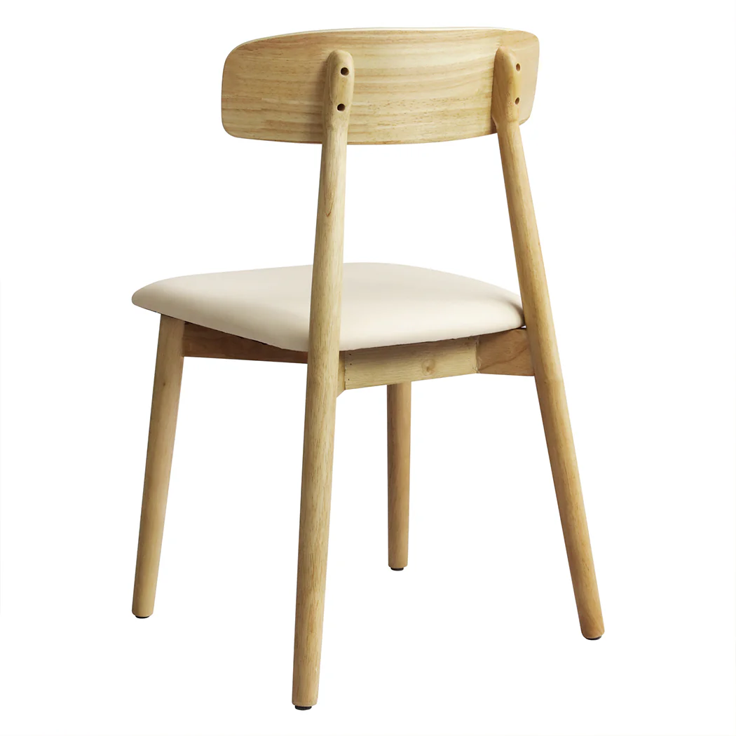 Agatha Set of 2 Dining Chairs Kitchen Chair - Natural - Nurns