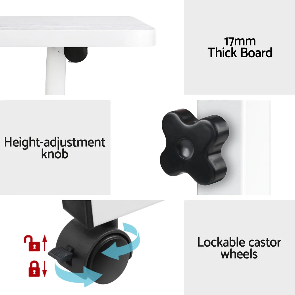 Artiss Laptop Desk Table Adjustable 60cm White - Nurns
