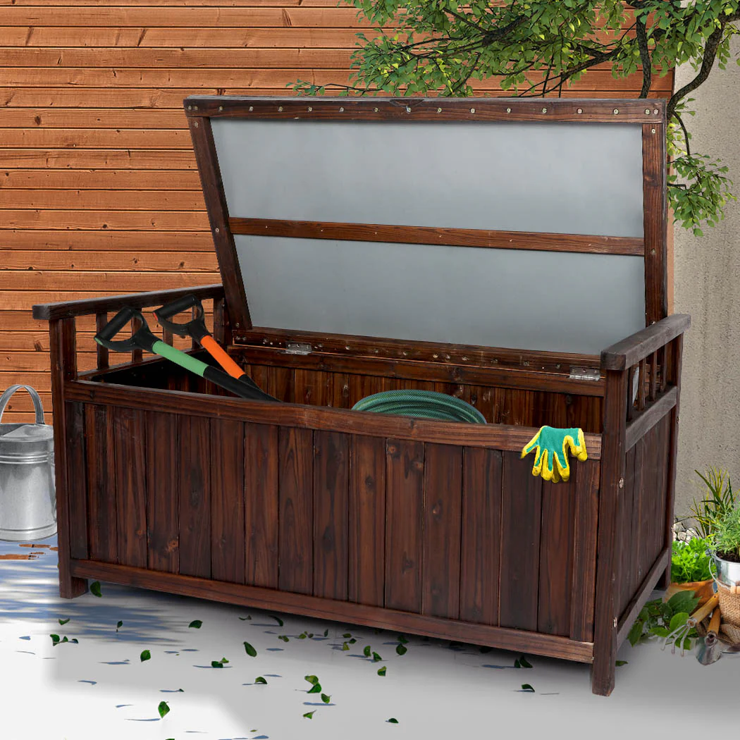 Outdoor Storage Box Garden Bench Tool Toy Chest Furniture Container Shed - Nurns