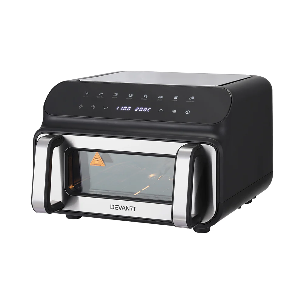Devanti Air Fryer 10L LCD Kitchen Oven - Nurns